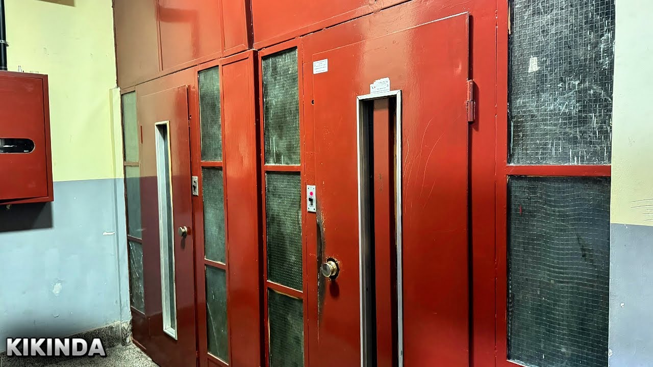 2x WELL KEPT But SLOW Fully Original DAKA Lifts at Vojvode Putnika 23, Kikinda, Serbia