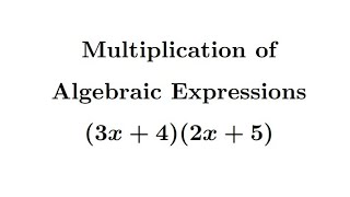 Multiplication of Algebraic Expressions Example 25 #mathmatiqs #algebra