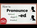 Pronunciation of 'Ed' in Verbs