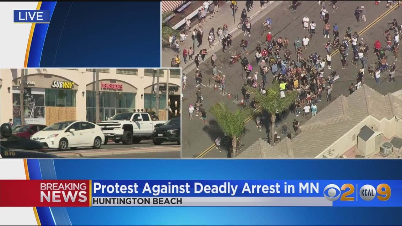 Unlawful Assembly Declared In Huntington Beach After Protesters Block Traffic On PCH