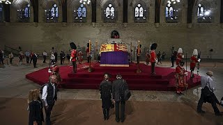 Thousands gather to pay respects as Queen Elizabeth II lies in state at Westminster Hall