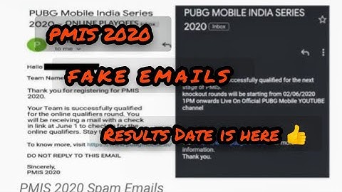 PMIS 2020 : Fake Online Qualifiers Selection Emails | PMIS RESULT DATE | Pubg Mobile