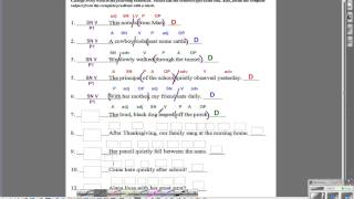 Prepositional Phrase Review Sheet