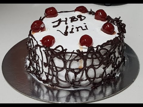 Eggless Black Forest Cake// Cake