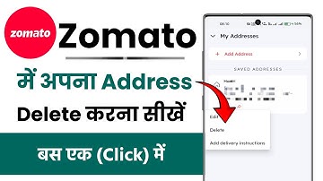 How To Delete Delivery Address In Zomato App || Zomato App Me Delivery Address Kaise Delete Kare