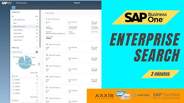 SAP Business One: Enterprise search in Web Client