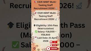 CSIR-IICB MTS Recruitment 2026 🔥 8 Vacancies | 10th Pass Govt Job | ₹18,000 Salary | Apply Now!