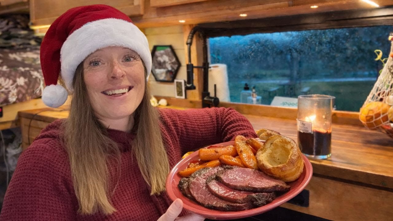 A cozy vanlife holiday feast - and I finished a big goal!