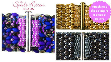 Attaching a Slide Clasp To a Strip of Bead Work