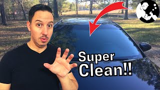 How To Super Clean Your Windshield  (Removes ALL Water Spots)!!