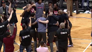 BARNEY THEME SONG was PLAYED during the INTRODUCTION of the Raptors Starting 5!