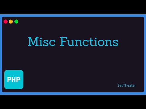 [PHP 7.4 basics in Arabic #27] - Misc functions in PHP