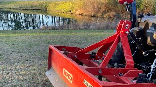 Kioti Ck3510 HST cutting trails with the box blade. Way faster then using a grapple or bucket.