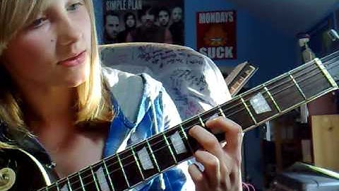 Thumbnail of How to play Dirty Little Secret intro (The All-American Rejects) easy guitar lesson