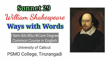 #KBR Channel #Sonnet 29 #William Shakespeare #Ways with Words