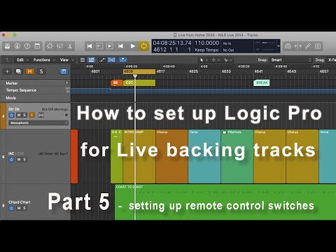 Logic Pro For Live Backing Tracks Ep5 - Remote Control Switches