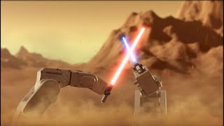 MECA500 lightsaber battle May the 4th
May the 4th be with you ππ its certainly strong with the #SmallestIndustrialRobot!
But what do you think - did general Kenobot beat the dark side? #Maythe4thBeWithYou #StarWars MECA500 lightsaber battle May the 4th