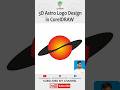 3D Astro Logo Design in CorelDRAW #astro #coreldraw #shorts