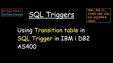 Using Transition table in SQL Trigger in IBM i DB2 AS400