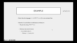 Pumping Lemma for Context Free Languages (Intro)