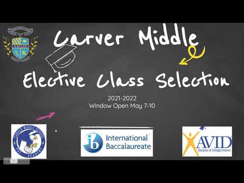 Carver Middle Elective Class Selection Explanation FY22