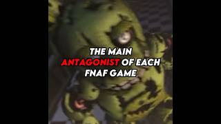 THE MAIN ANTAGONIST OF EACH FNAF GAME #shorts #fnaf #fnafedit #fyp