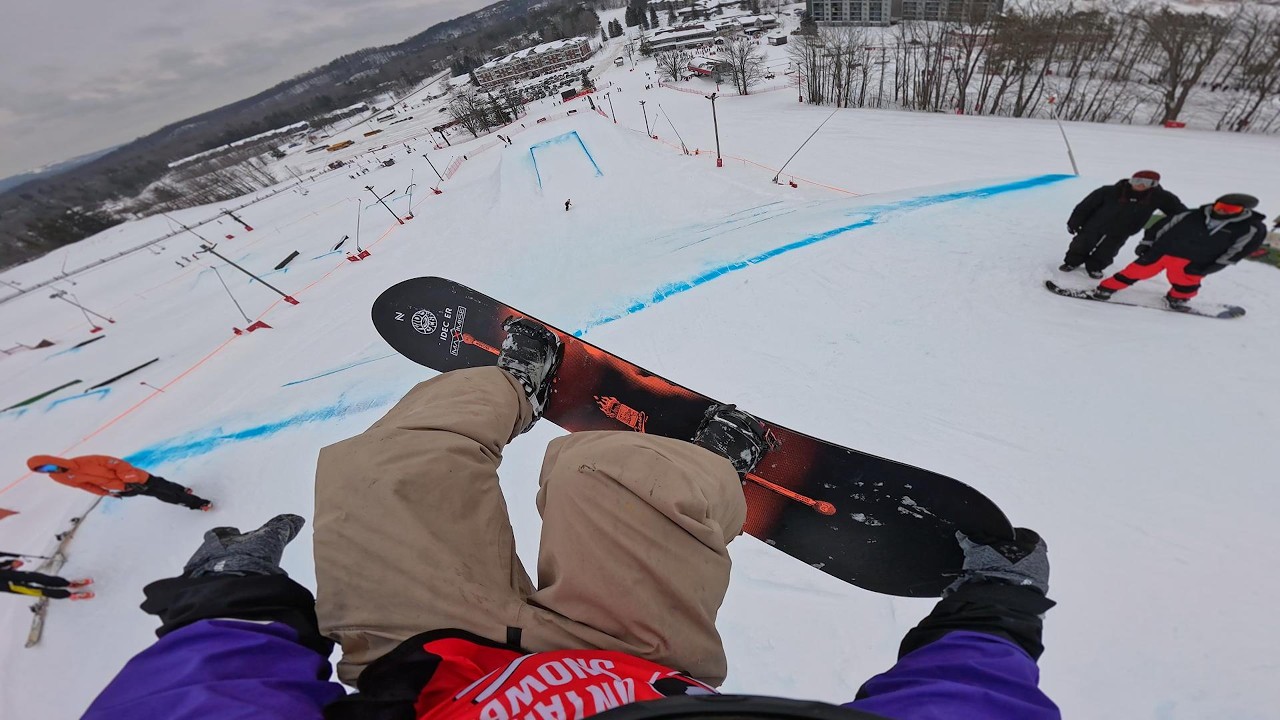 Вид от первого лица: тренировка по слоупстайлу на соревнованиях NorAm.