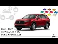 Honda CR-V 6G (2023 - 2029) Fuse Box Diagram & Relays with designation and location