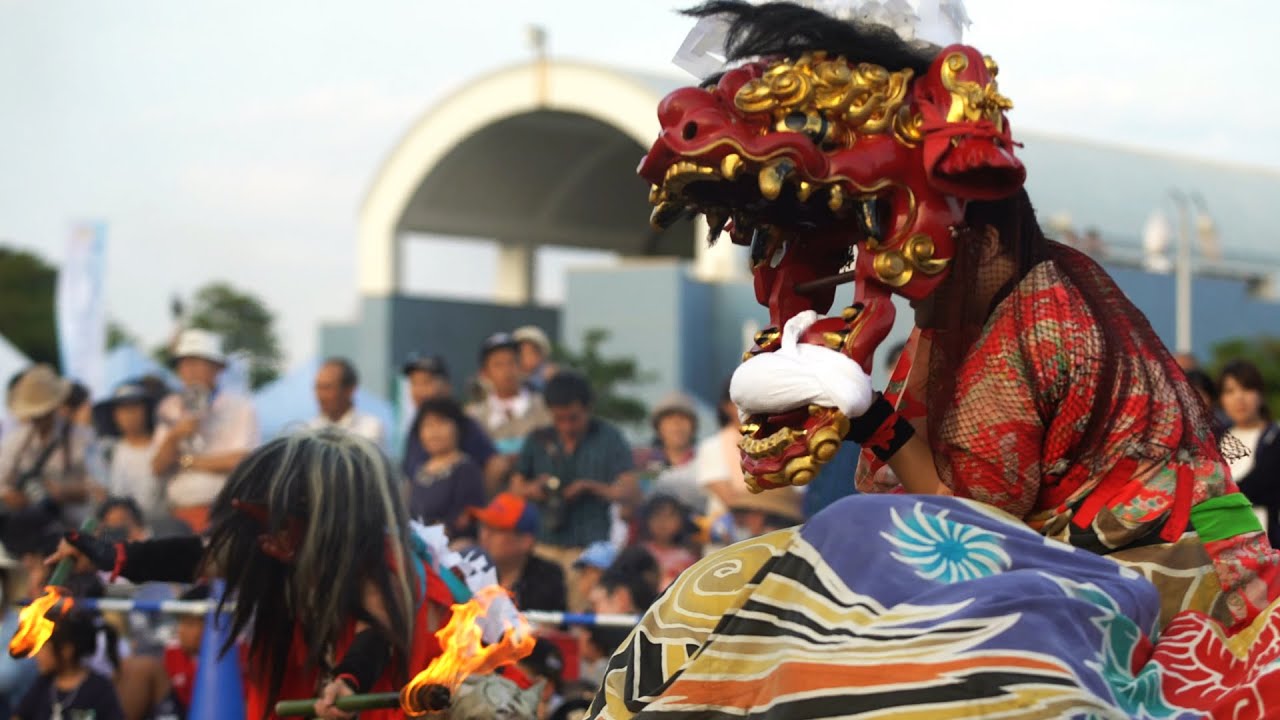 ハンドメイド　獅子舞 4K 二の丸町の獅子舞 Lion dance of Ninomaru machi - YouTube