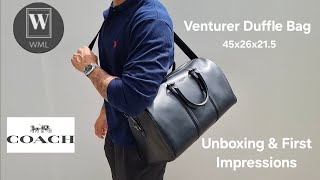 Coach Venturer Duffle Bag - Unboxing & First Impressions