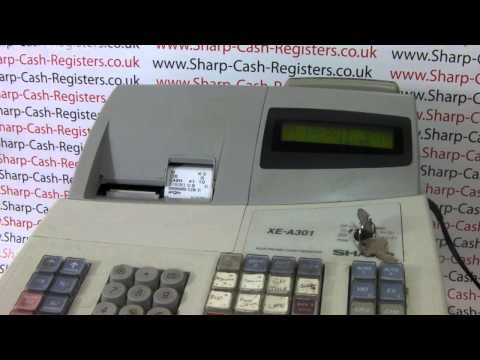 How to reset a faulty not working Sharp XE-A301 cash register