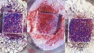 Crunchy Purple Bliss: ASMR Chalk Crush with Squeaky Cornstarch & Glitter ✨💜 #ShadesOfPurpleASMRoc screenshot 5