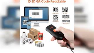 Review: Tera Mini 1D 2D QR Wireless Barcode Scanner, Waterproof Shockproof Pocket Scanner, 3-i...