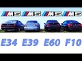 BMW M5 Sound Battle E34 vs E39 vs E60 vs F10 REVS Revving V8 V10 Exhaust