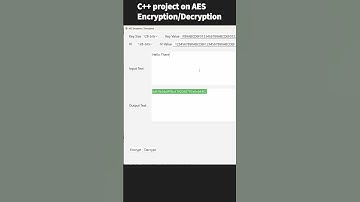 C++ project on AES Encryption Decryption using QT framework #shorts