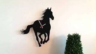 Horse Pendulum Clock With Waving Tail Pferde Pendeluhr Horse Clock Pferde Uhr