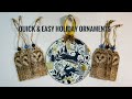 Tutorial:  Super Quick & Easy Decoupage Holiday Ornaments