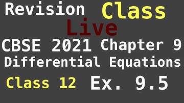 Class 12 | Ncert | chapter 9 |  Ex 9.5 Q6 To Q16 | Differential Equations | Revision class | Math