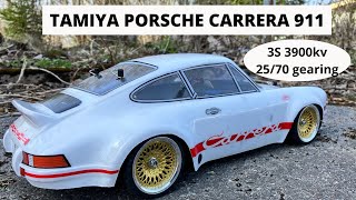 Tamiya Porsche 911 - 3S, 3900kv, 24/70 gearing