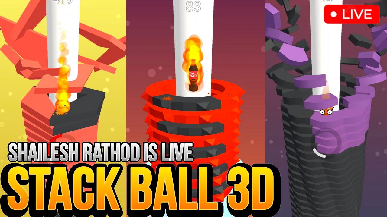🔴 LIVE 21D LIVE Gaming: Stack Ball - YouTube