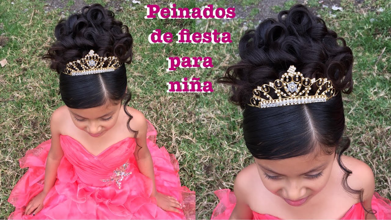 Peinado De Fiesta Para Niña recogido elegante 