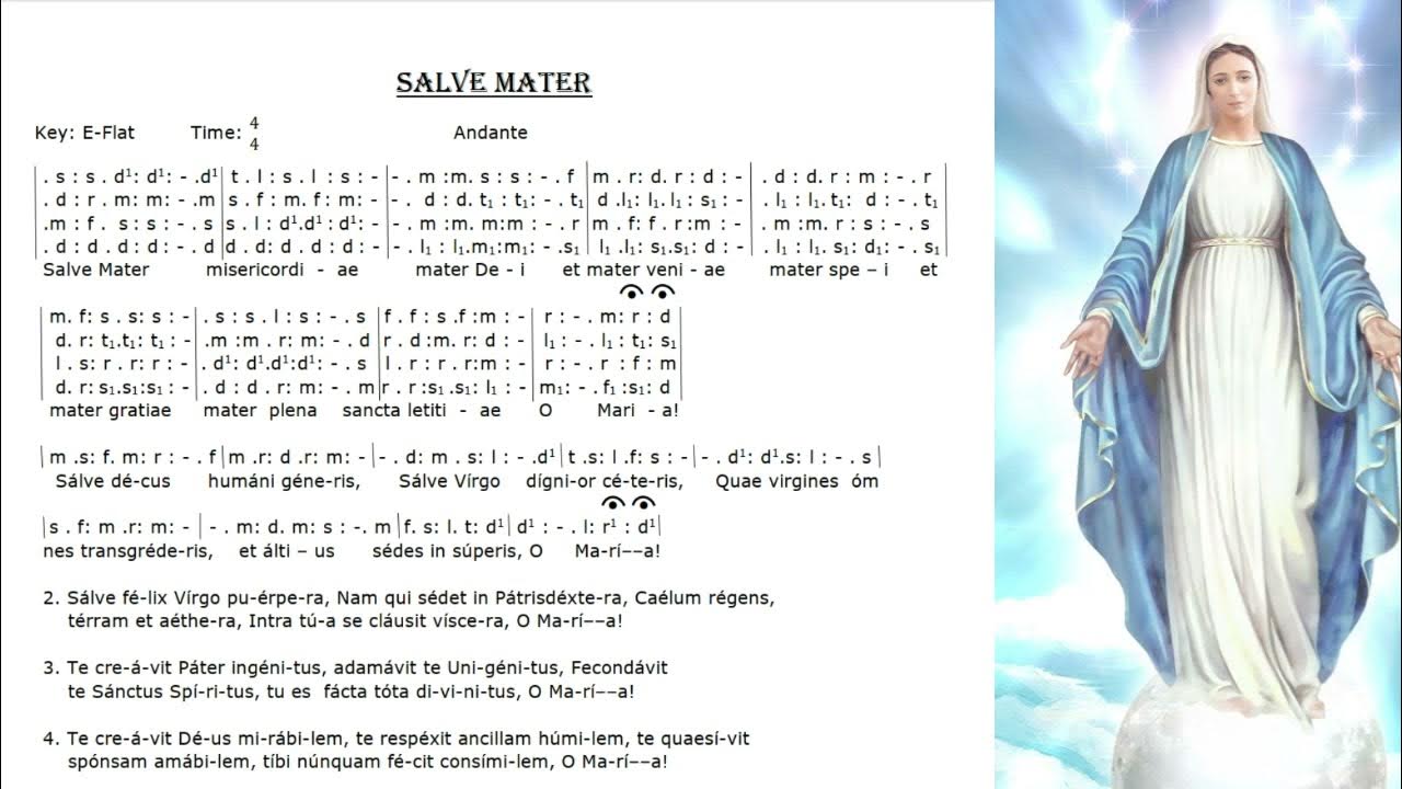 Salve Mater Misericordiae - Solesmes Plainsong
Tr: Composite, R.P. attr. Dom Joseph Pothier Salve Mater Misericordiae - Solesmes Plainsong
Tr: Composite, R.P. attr. Dom Joseph Pothier