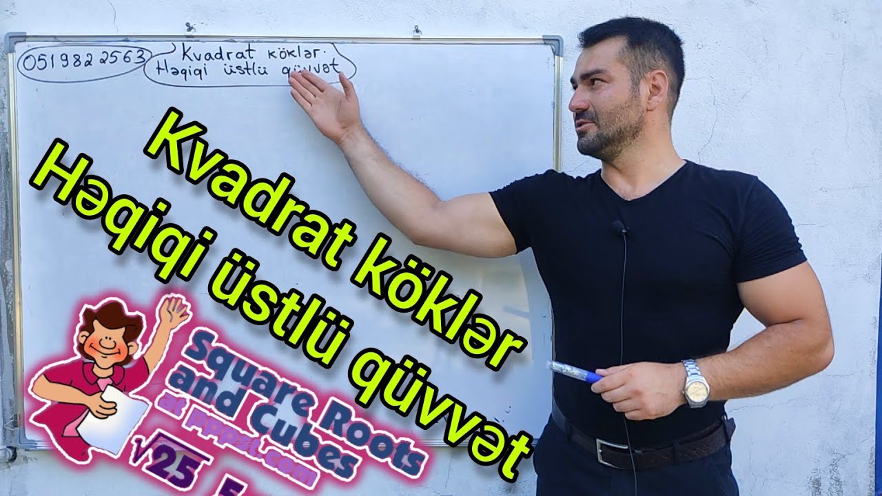 🔥 Kvadrat köklər.Həqiqi üstlü qüvvət asan dərs izahı #riyaziyyat