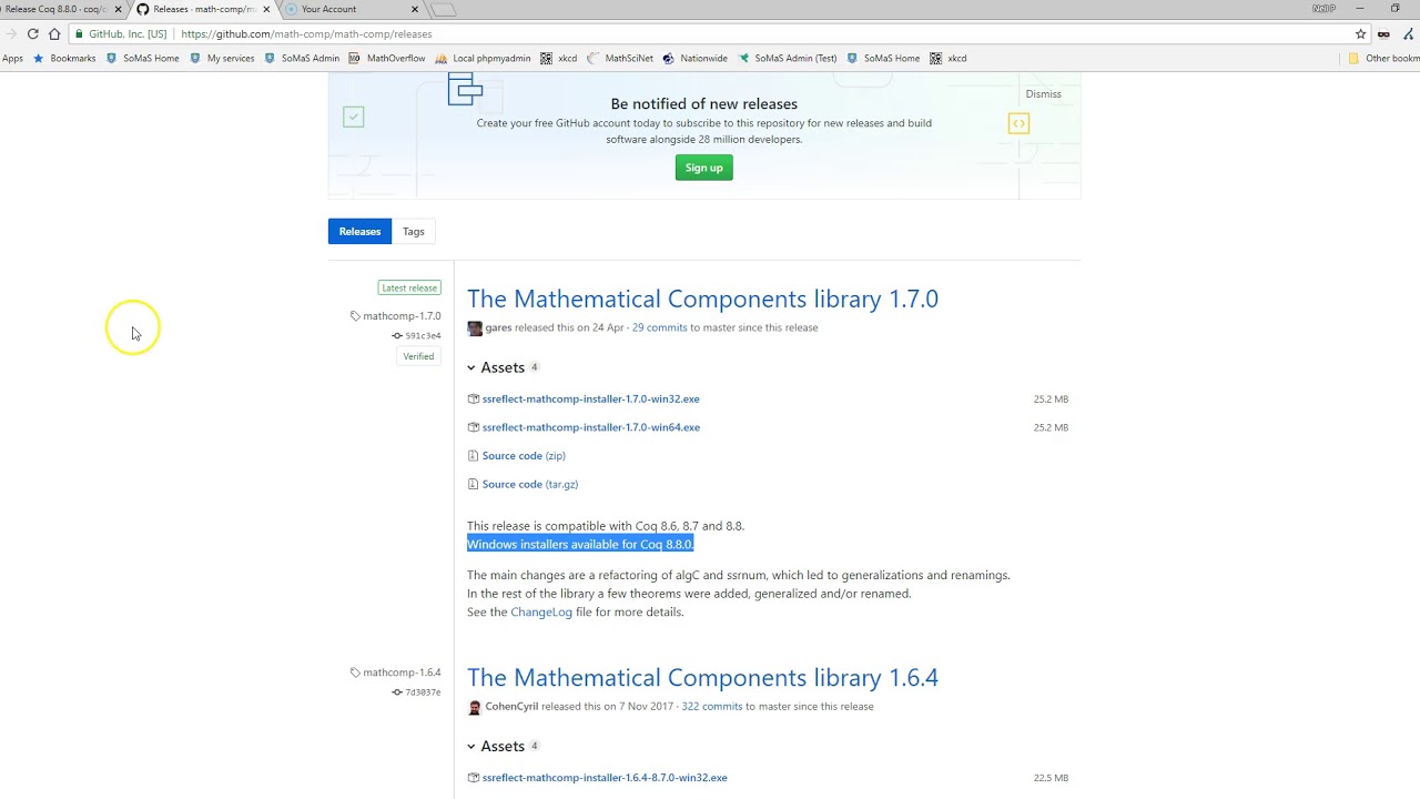Coq mathcomp install