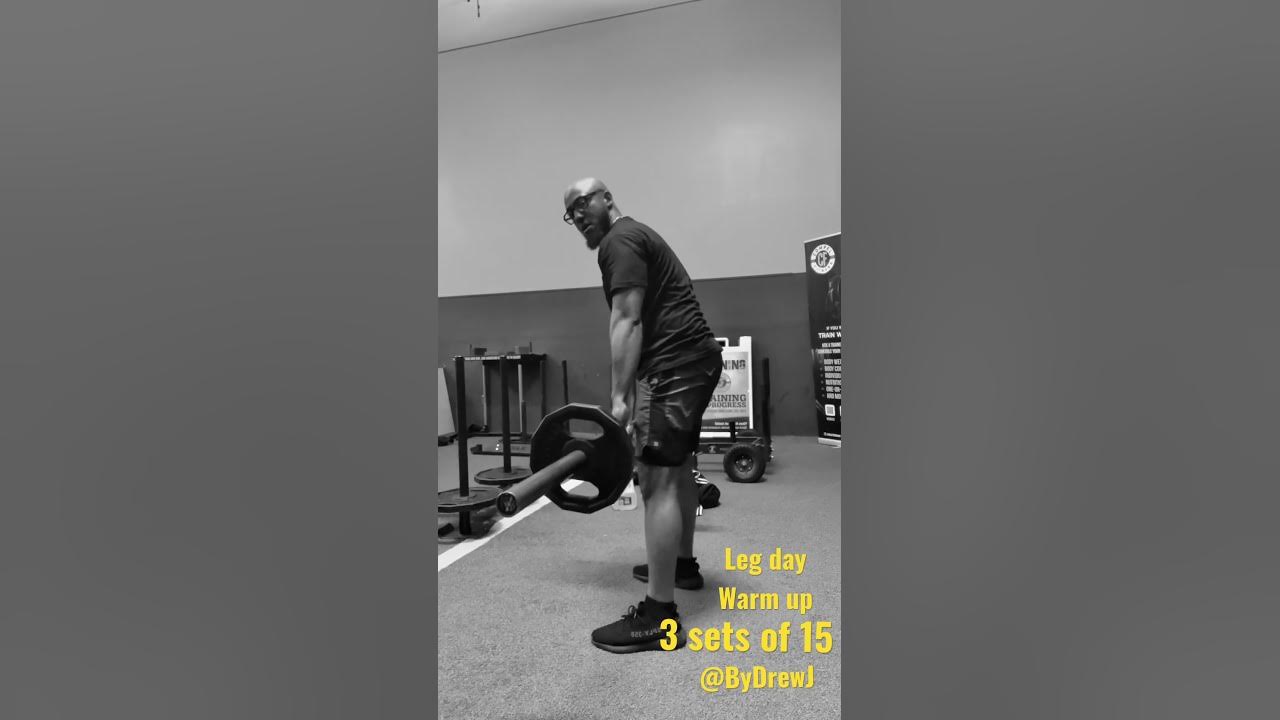 Drew J leg day warmup 3 sets of 15 (bydrewj) fitness rva 