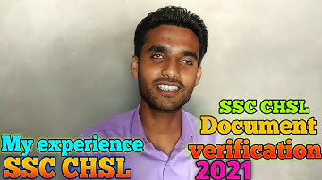 SSC CHSL DOCUMENT VERIFICATION 2021 MY EXPERIENCE || Jitendra Rajvanshi 86