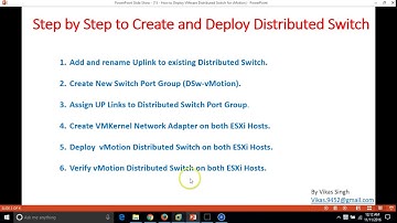 How to Deploy VMware Distributed Switch for vMotion in VMWare 5.5
