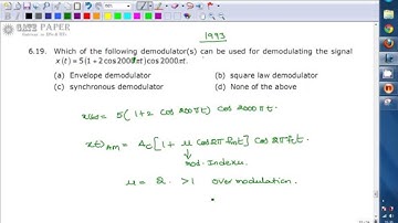 GATE 1993 ECE Demodulation of the given signal