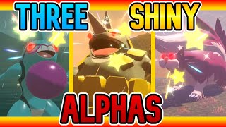 THREE Shiny Alphas + MORE in Pokemon Legends Arceus | Shiny Pokemon Reaction Compilation