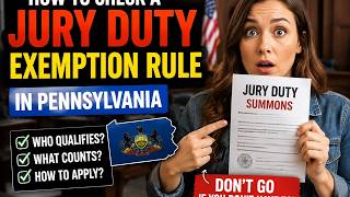 How to check a jury duty exemption rule in Pennsylvania